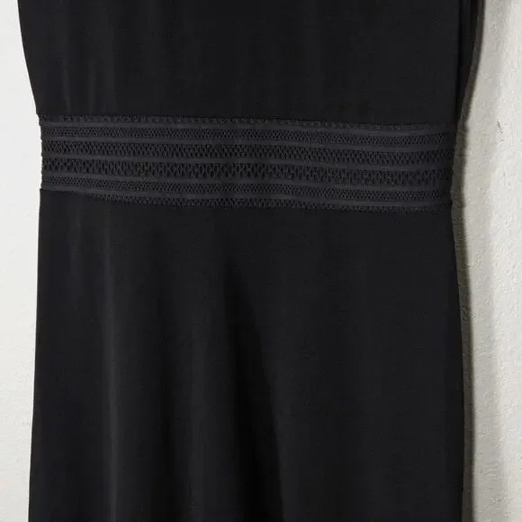 Michael Michael Kors Women’s Black Knit Cocktail Dress Sheer Quiet Luxury Medium - Picture 5 of 10